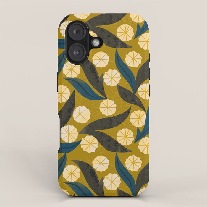 Gold Floral iPhone Case Gallery Image 1