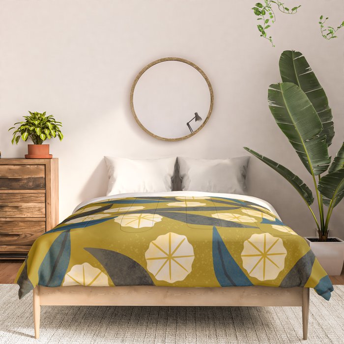 Gold Floral Comforter Gallery Image 3