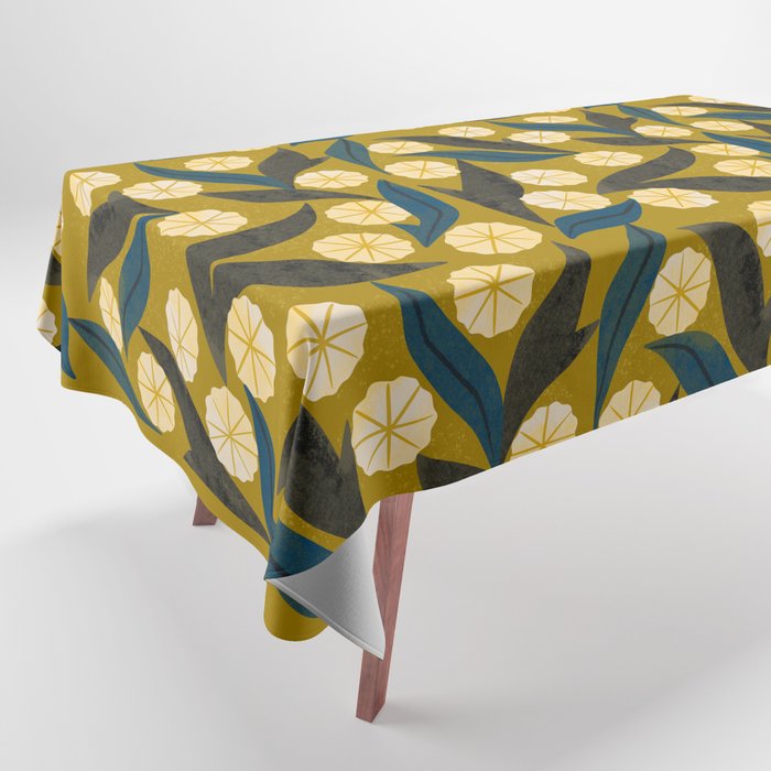 Gold Floral Tablecloth Gallery Image 1