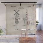 Railroad Crossing Patent - Train Crossing Art - Antique Wall Mural Gallery Image 1