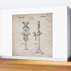 Railroad Crossing Patent - Train Crossing Art - Antique Wall Mural Gallery Image 2