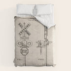 Railroad Crossing Patent - Train Crossing Art - Antique Comforter Gallery Image 6
