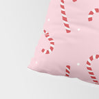 Christmas Candy Cane Pink Pillow Sham Gallery Image 4