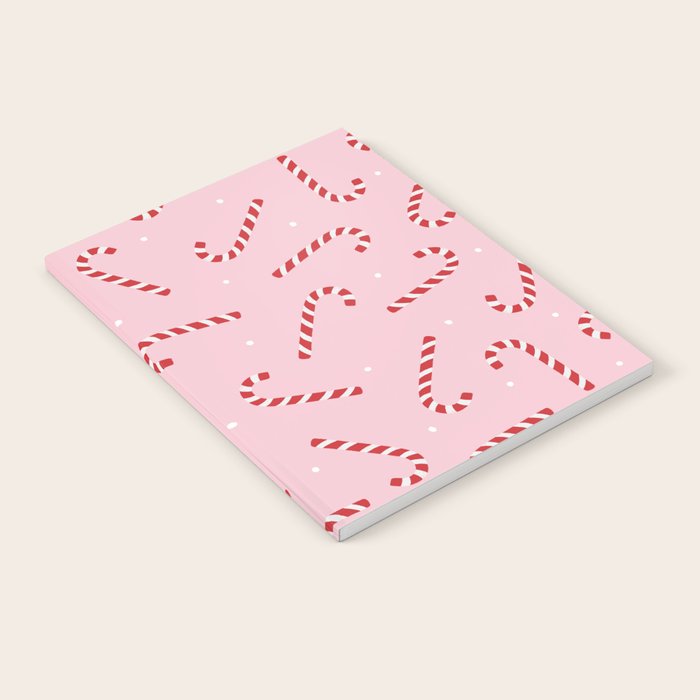 Christmas Candy Cane Pink Notebook Gallery Image 2