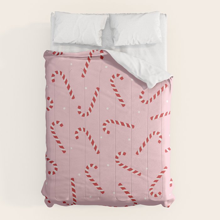 Christmas Candy Cane Pink Comforter Gallery Image 6