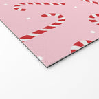 Christmas Candy Cane Pink Welcome Mat Gallery Image 2