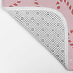 Christmas Candy Cane Pink Bath Mat Gallery Image 2