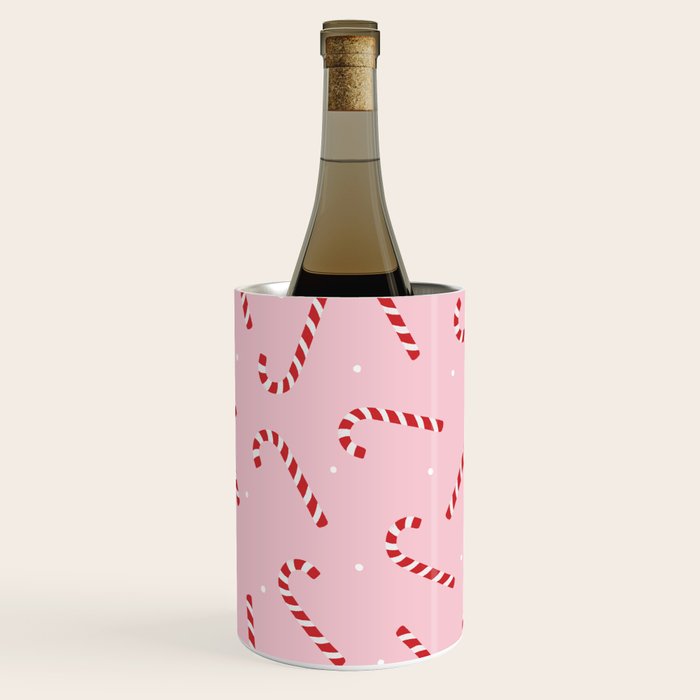 Christmas Candy Cane Pink Wine Chiller Gallery Image 1