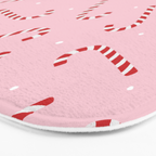 Christmas Candy Cane Pink Bath Mat Gallery Image 3