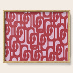 Contemporary Abstract Loop Pattern in Pink Hibiscus Serving Tray Gallery Image 1