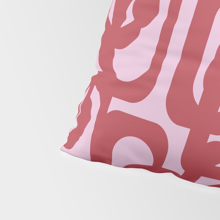 Contemporary Abstract Loop Pattern in Pink Hibiscus Pillow Sham Gallery Image 4