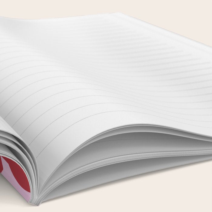 Contemporary Abstract Loop Pattern in Pink Hibiscus Notebook Gallery Image 2