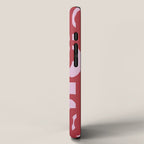 Contemporary Abstract Loop Pattern in Pink Hibiscus iPhone Case Gallery Image 2