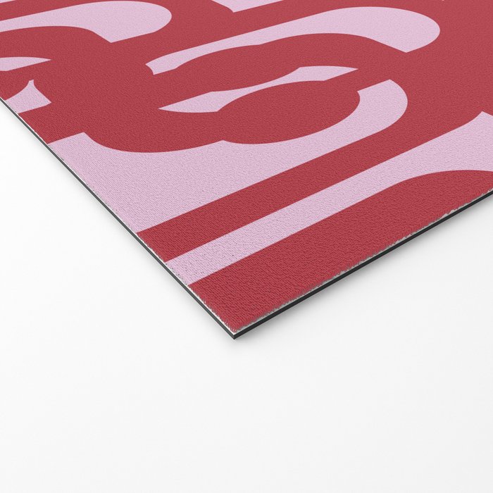 Contemporary Abstract Loop Pattern in Pink Hibiscus Welcome Mat Gallery Image 2