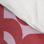 Contemporary Abstract Loop Pattern in Pink Hibiscus Comforter Gallery Image 4