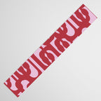 Contemporary Abstract Loop Pattern in Pink Hibiscus Table Runner Gallery Image 3