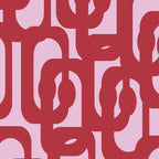 Contemporary Abstract Loop Pattern in Pink Hibiscus Coffee Mug Gallery Image 2