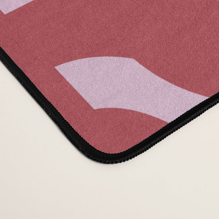 Contemporary Abstract Loop Pattern in Pink Hibiscus Desk Mat Gallery Image 4