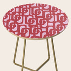 Contemporary Abstract Loop Pattern in Pink Hibiscus Side Table Gallery Image 2