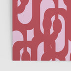 Contemporary Abstract Loop Pattern in Pink Hibiscus Poster Gallery Image 3