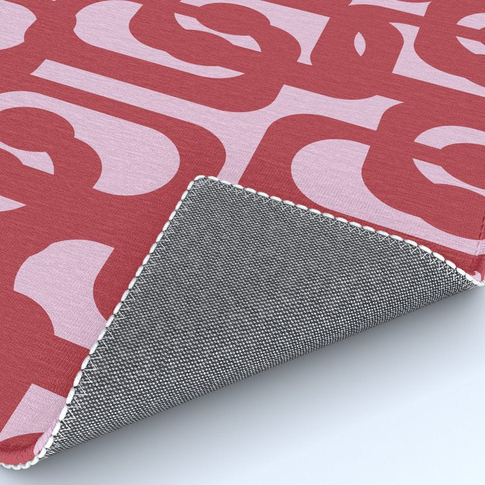Contemporary Abstract Loop Pattern in Pink Hibiscus Rug Gallery Image 4