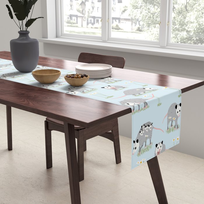 Opossums and Daisies Table Runner Gallery Image 2