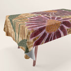 Daisies in Country Field Painting in Burgundy Red Tablecloth Gallery Image 1