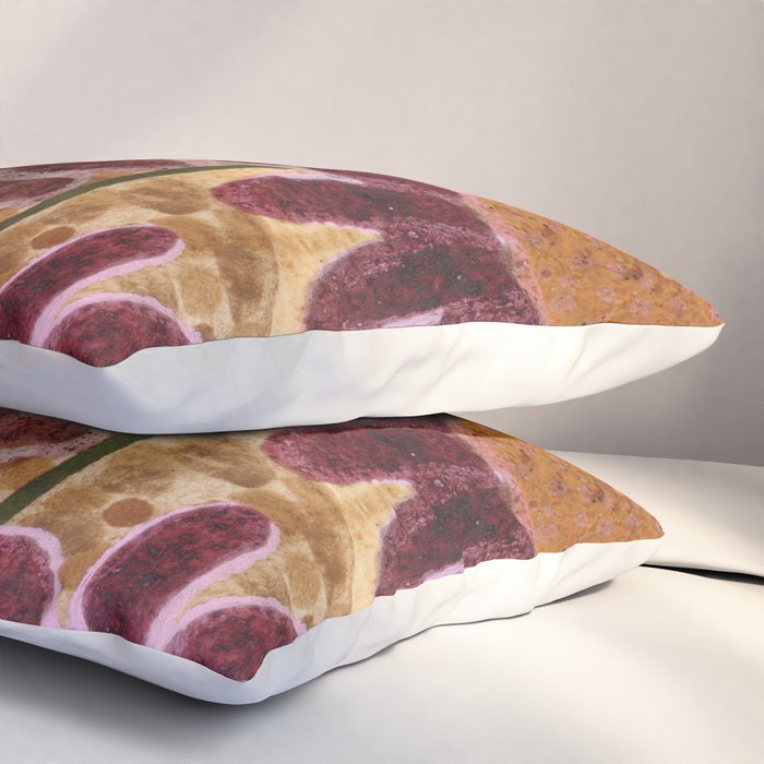 Daisies in Country Field Painting in Burgundy Red Pillow Sham Gallery Image 3