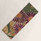 Daisies in Country Field Painting in Burgundy Red Yoga Mat Gallery Image 1