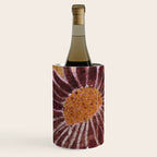 Daisies in Country Field Painting in Burgundy Red Wine Chiller Gallery Image 2