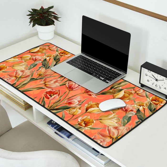 Magic Tulips Pattern VIII Desk Mat Gallery Image 2