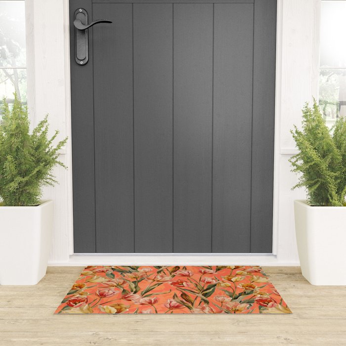 Magic Tulips Pattern VIII Welcome Mat Gallery Image 3