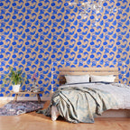 Sleepy Cozy Kitty Cats in Blue & Pink Wallpaper Gallery Image 3