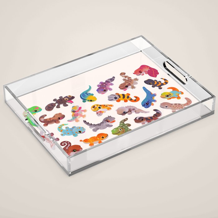 Gecko - bright Acrylic Tray Gallery Image 1