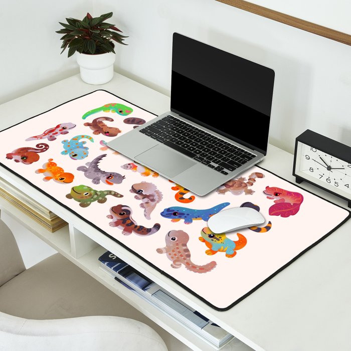 Gecko - bright Desk Mat Gallery Image 2
