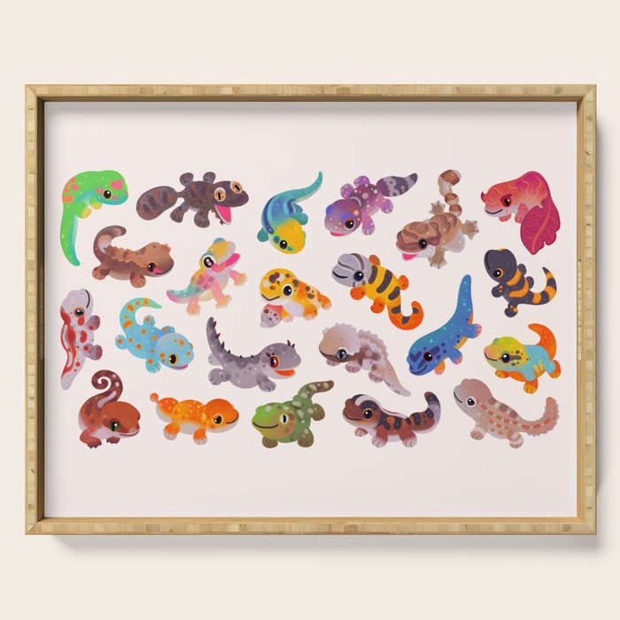 Gecko - bright Serving Tray Gallery Image 1