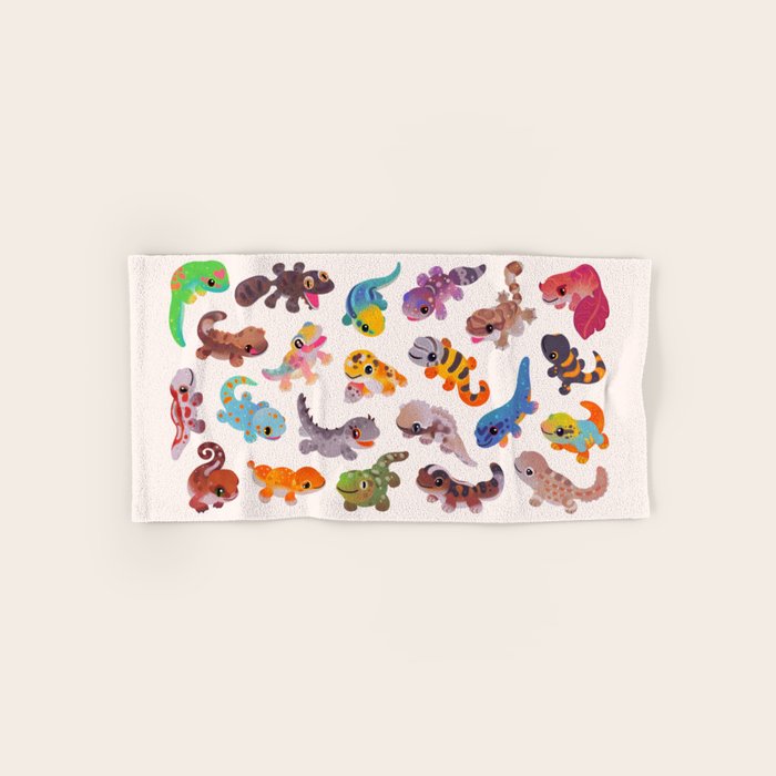 Gecko - bright Bath Towel Gallery Image 1