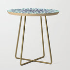 Flower Bloom, Aqua and Navy Side Table Gallery Image 1