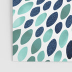 Flower Bloom, Aqua and Navy Poster Gallery Image 3