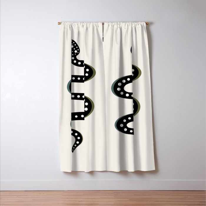 Minimal Snake - Black Window Curtain Gallery Image 3