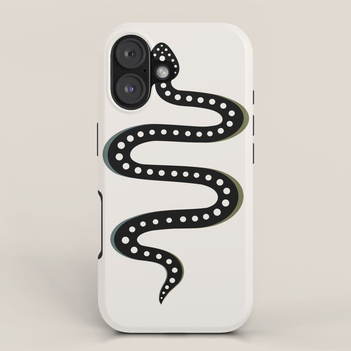 Minimal Snake - Black iPhone Case Gallery Image 1