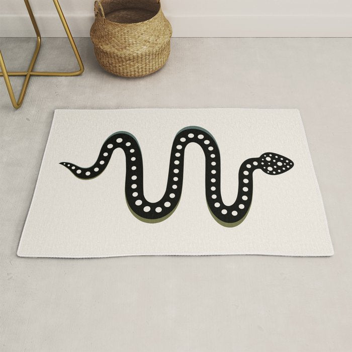 Minimal Snake - Black Rug Gallery Image 1