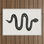 Minimal Snake - Black Outdoor Rug Gallery Image 1