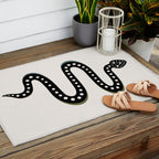 Minimal Snake - Black Outdoor Rug Gallery Image 2