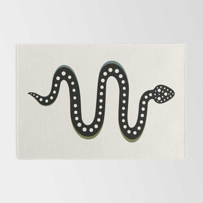 Minimal Snake - Black Rug Gallery Image 2