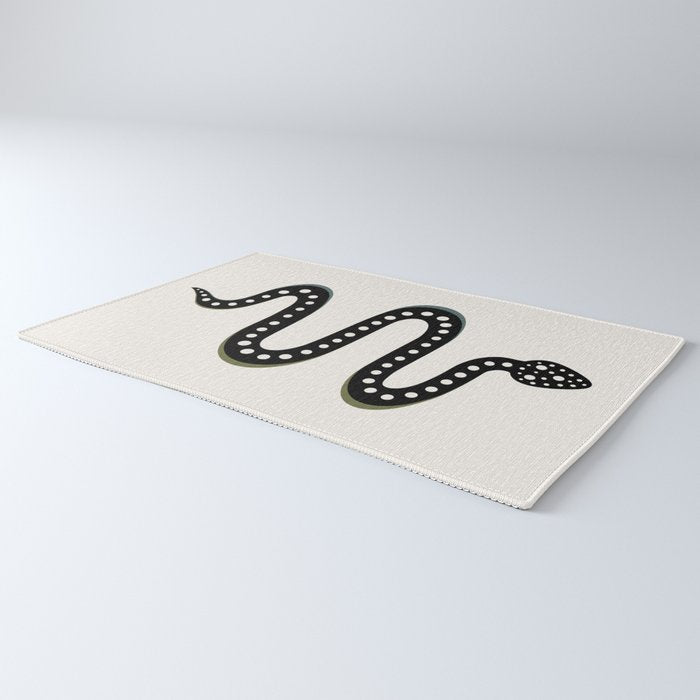 Minimal Snake - Black Rug Gallery Image 3