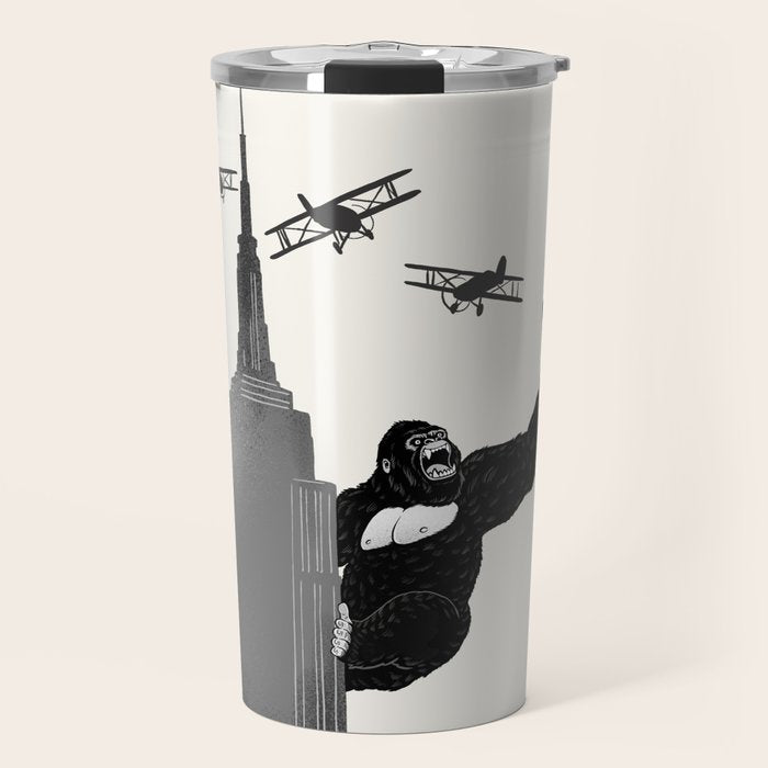 Selfie King Kong Travel Mug Gallery Image 1