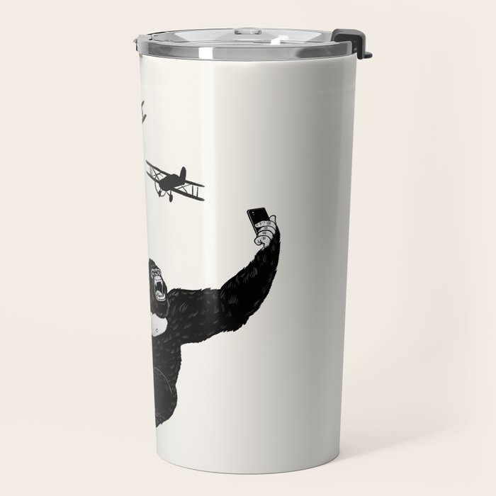 Selfie King Kong Travel Mug Gallery Image 2