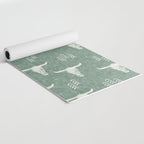 desert skulls - southwest cow skulls on sage Yoga Mat Gallery Image 2