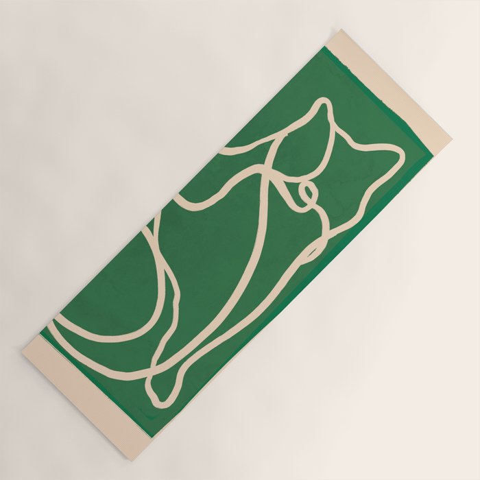 Abstract Line Art Cat 10 Yoga Mat Gallery Image 1
